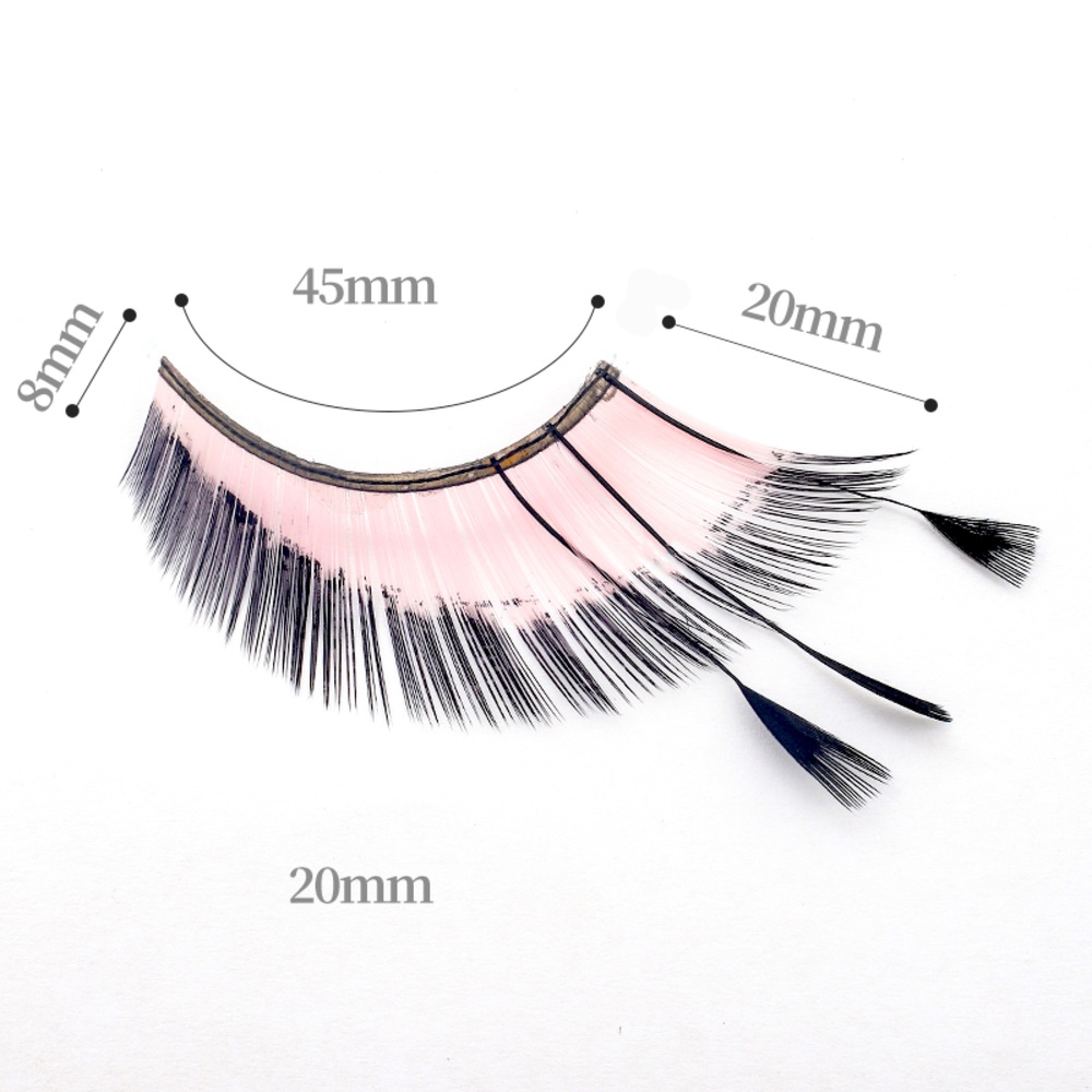 Halloween eyelash pink lashes feather eyelashes